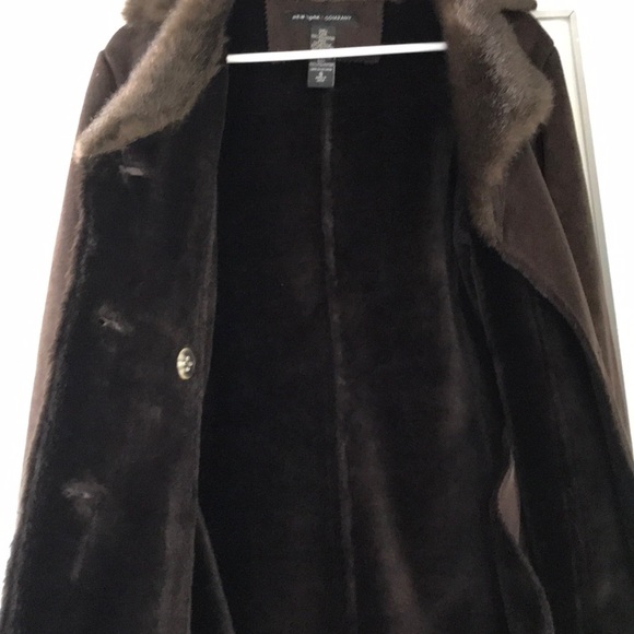 Super Cozy Faux Fur Brown Coat Jacket - Picture 3 of 5